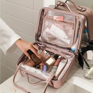 Calpak large clear cosmetics case